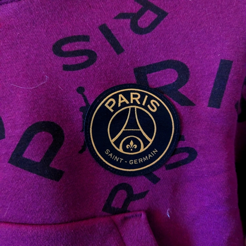 NIKE PARIS SAINT GERMAIN GIRLS KIDS SWEATER HOODIE LARGE M RARE 45A143-P3D